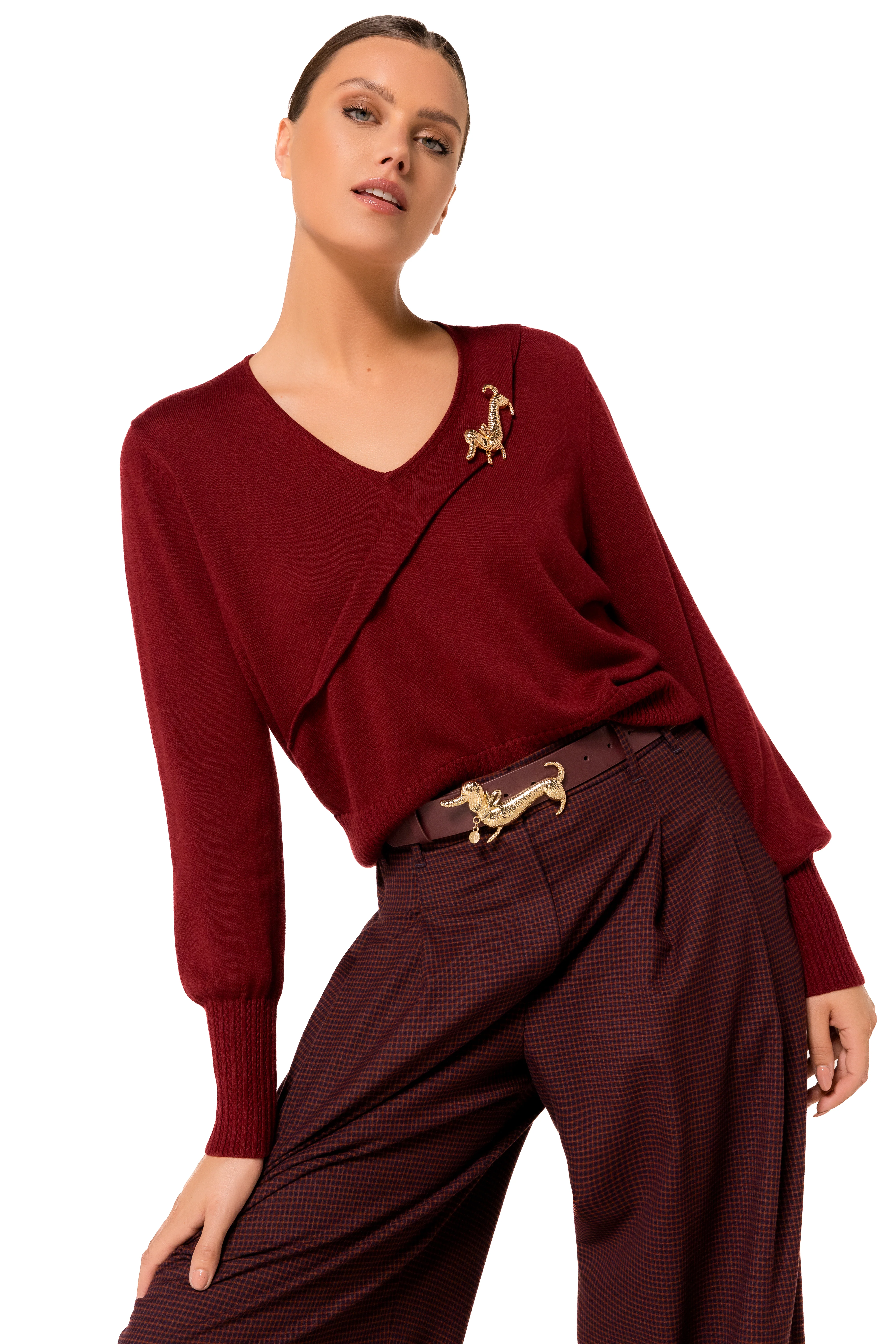 Pulls bordeaux Caroline Biss