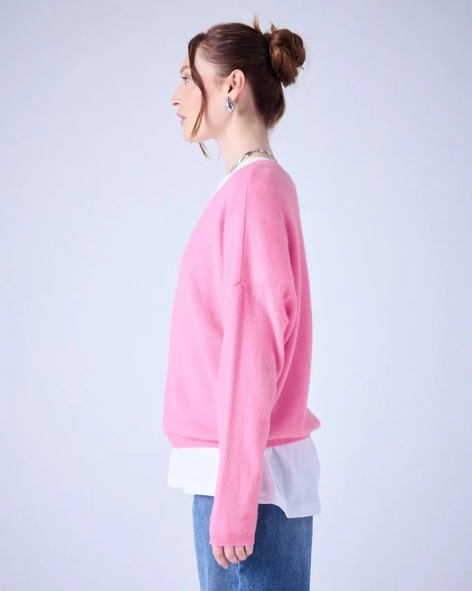 Pulls roze Absolut cashmere. - Image 3