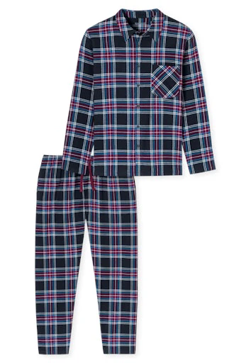 Pyjama's blauw SCHIESSER