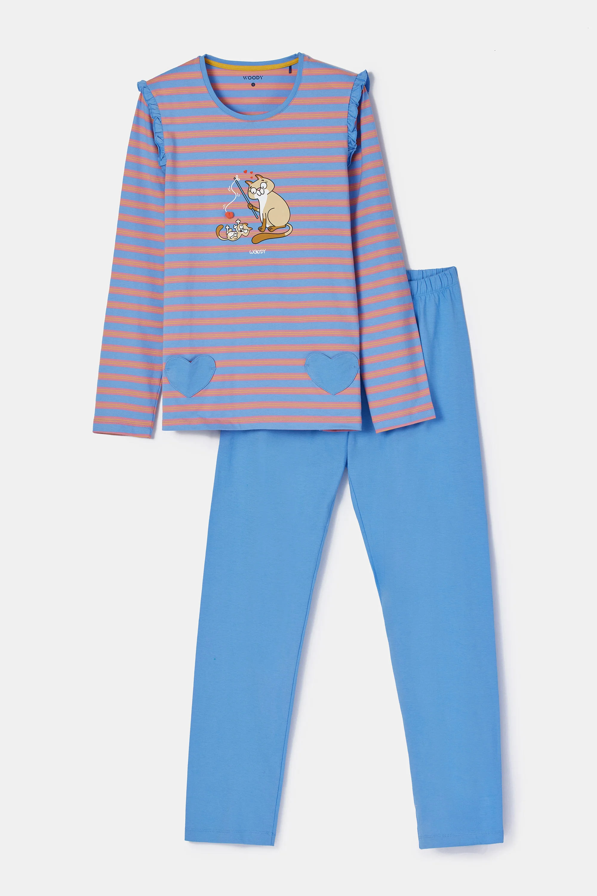 Pyjama's blauw Woody