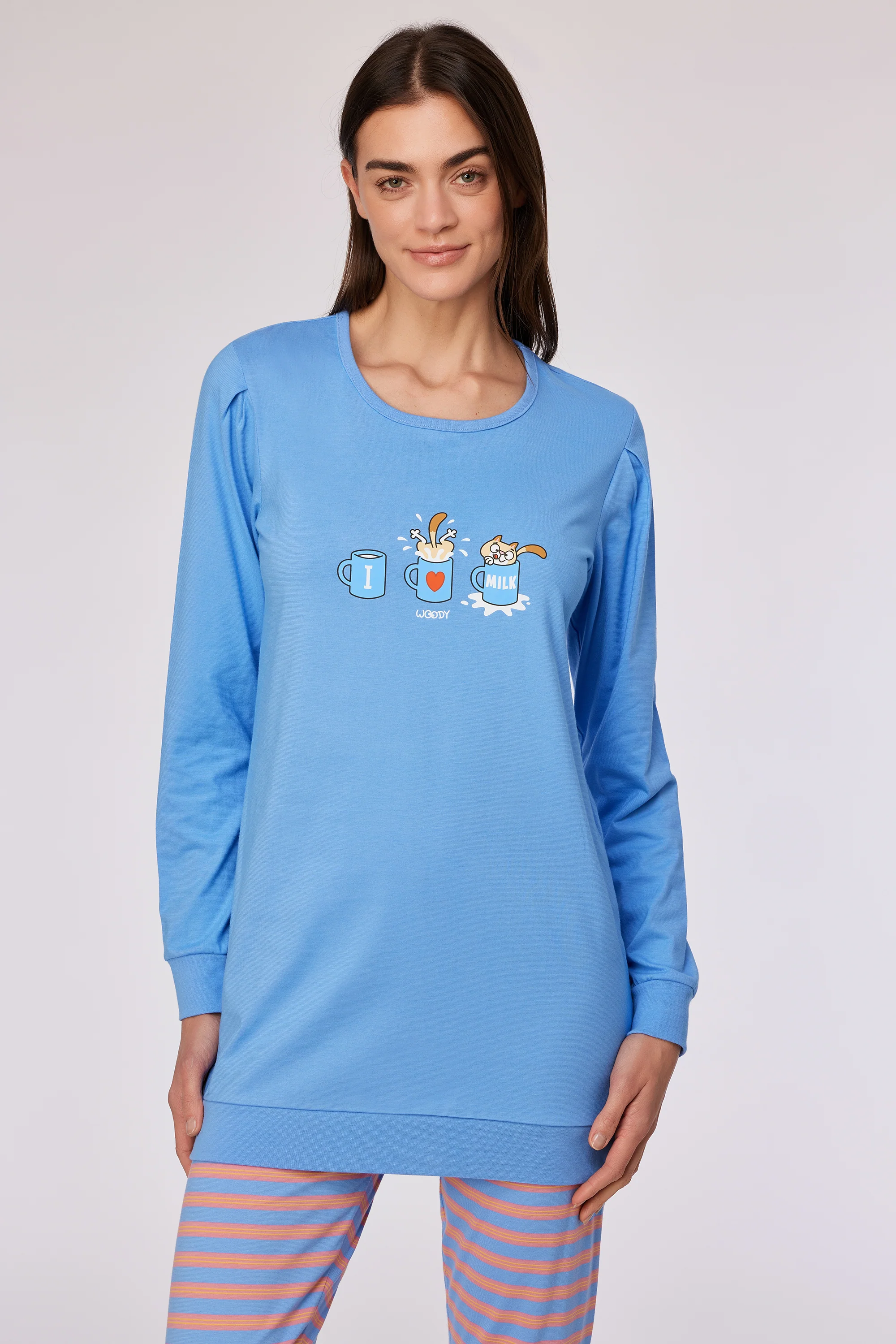 Pyjama's blauw Woody