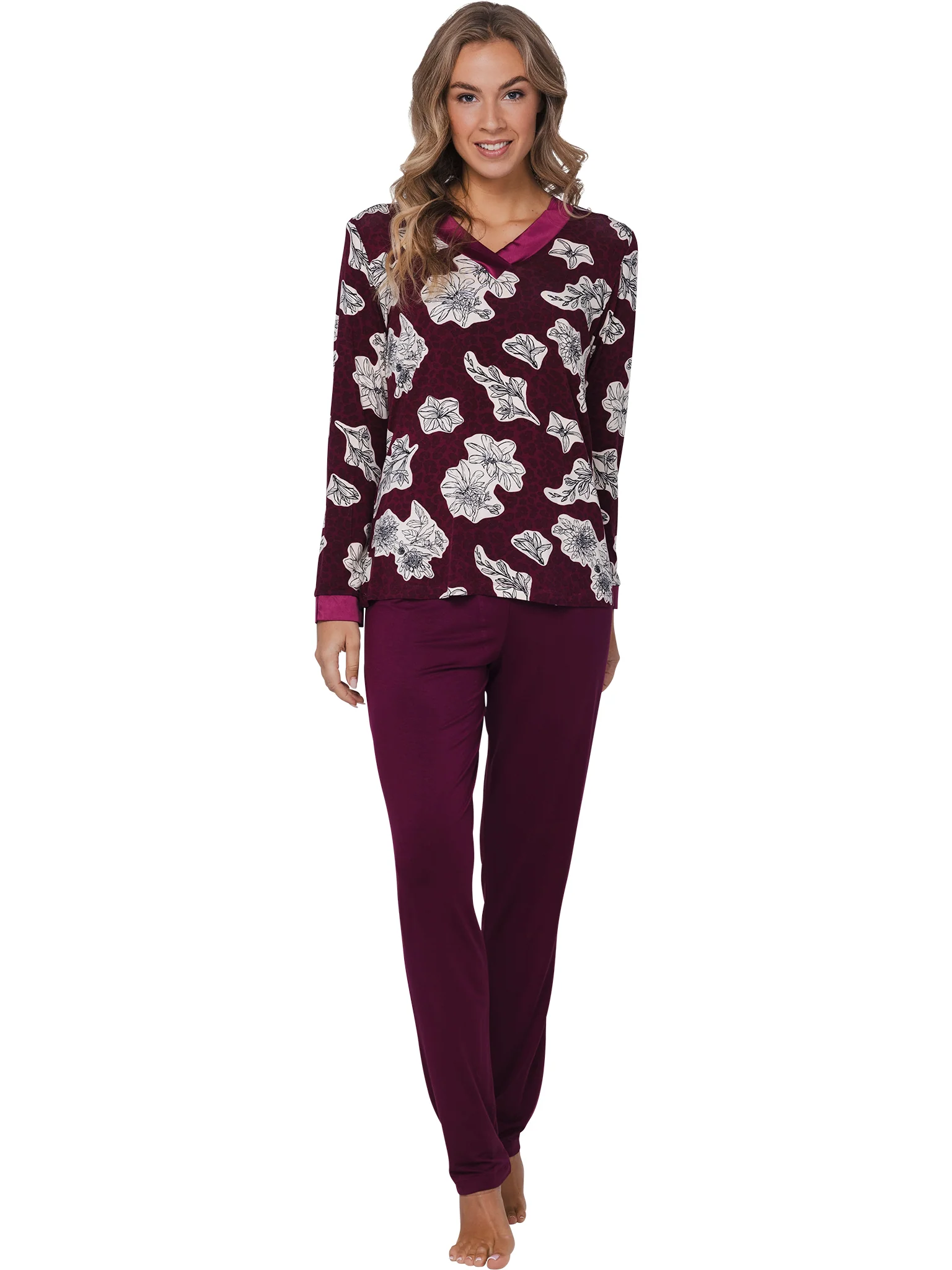 Pyjama's bordeaux Pastunette