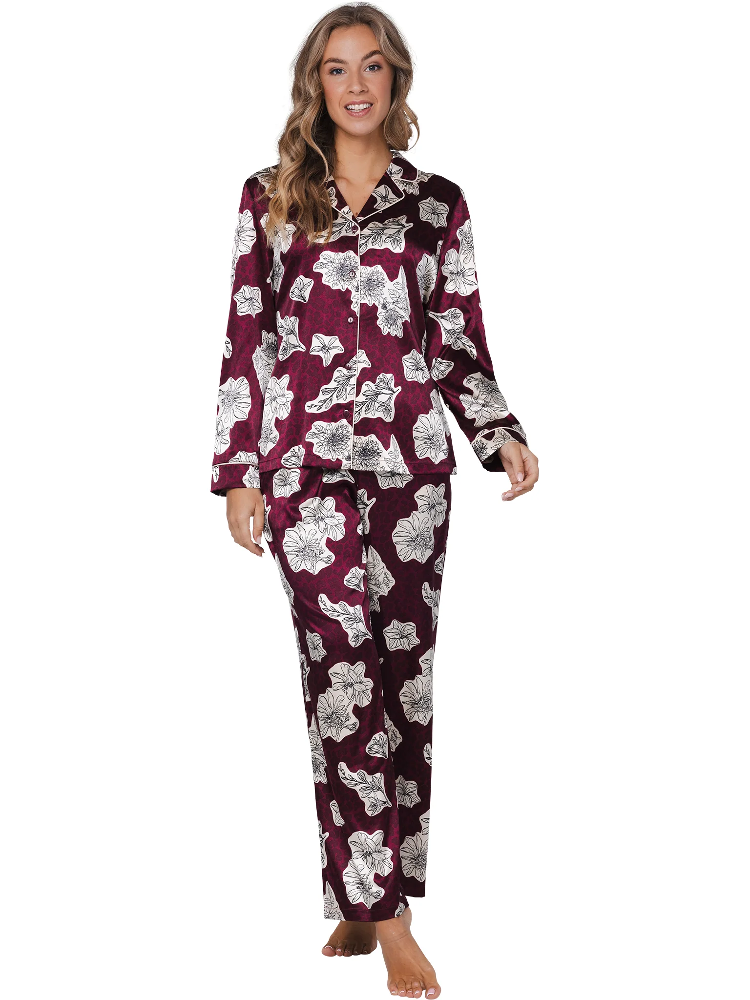 Pyjama's bordeaux Pastunette