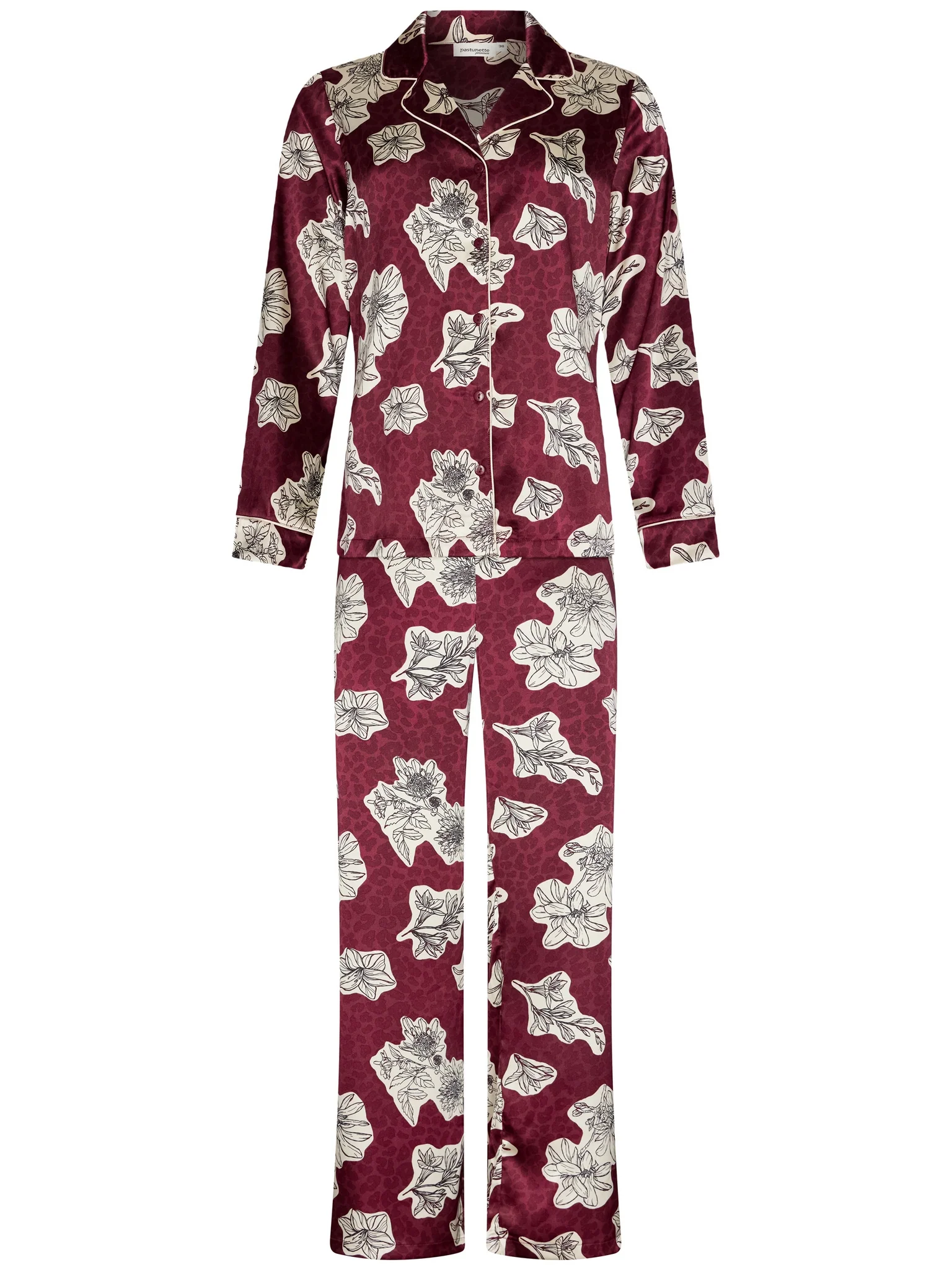 Pyjama's bordeaux Pastunette - Image 3