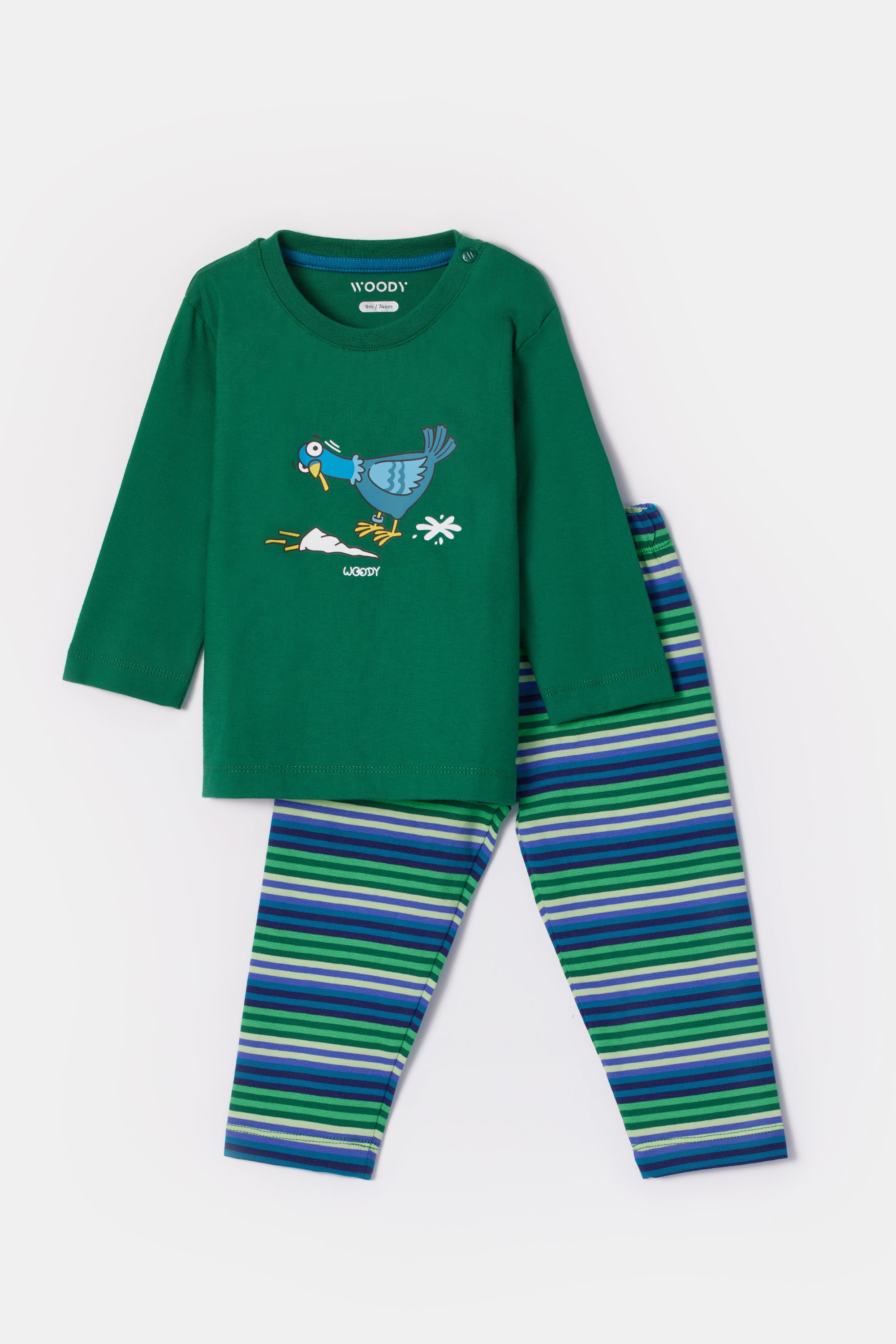 Pyjama's groen Woody