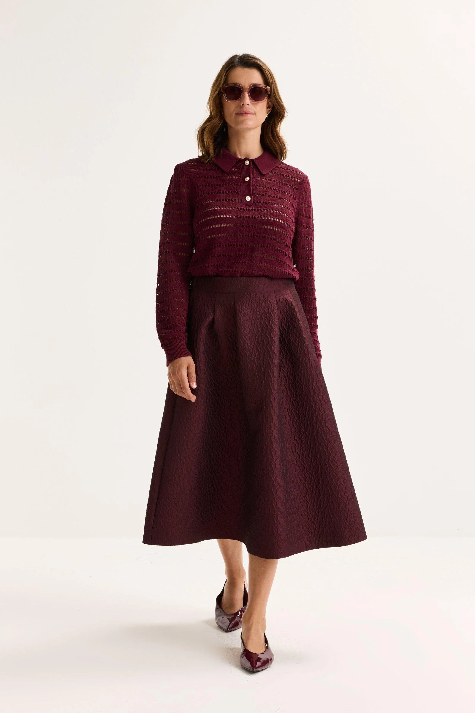 Rokken bordeaux Améline