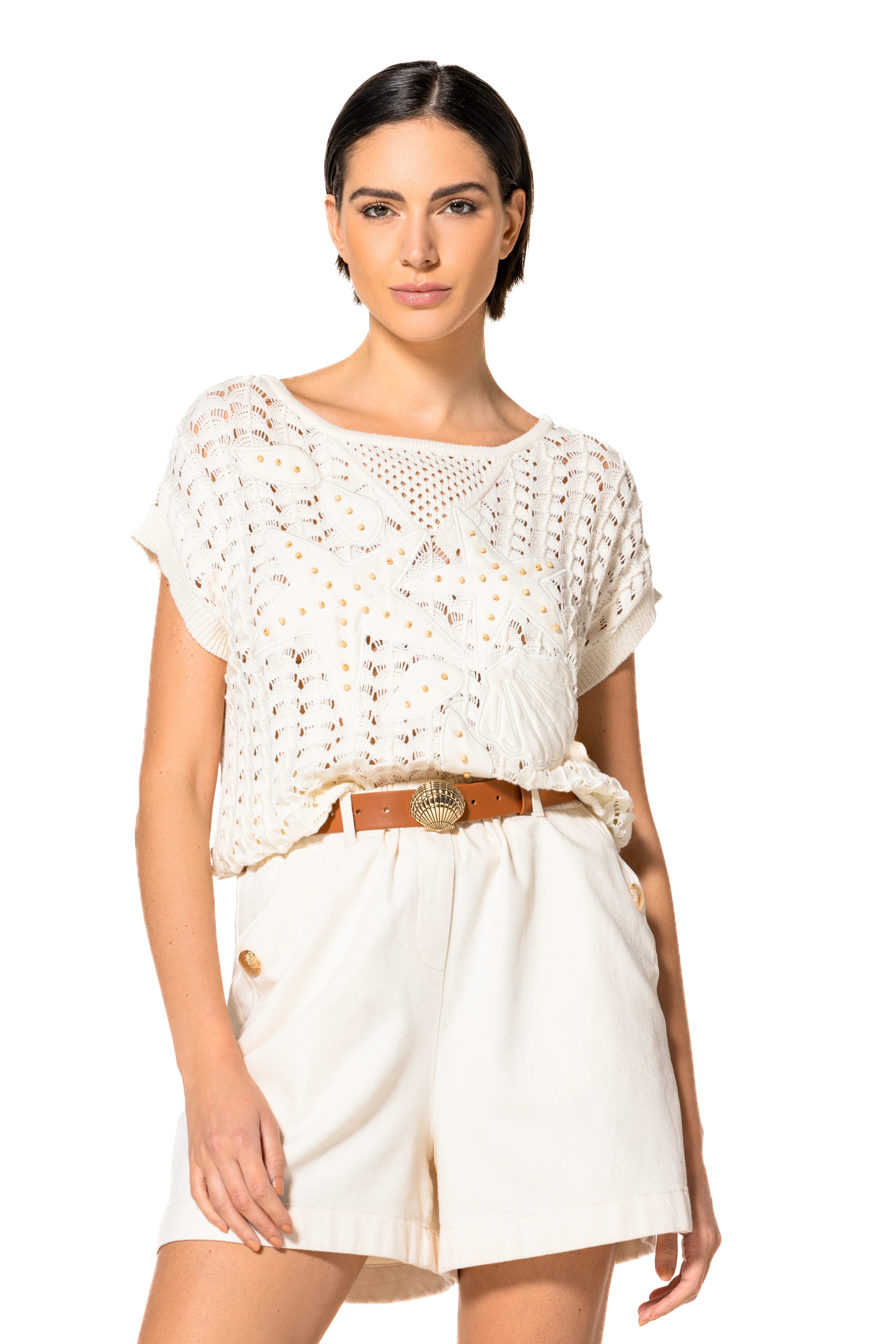 Shorten beige Caroline Biss - Image 3