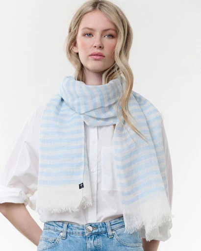 Sjaals blauw Fraas - Image 5