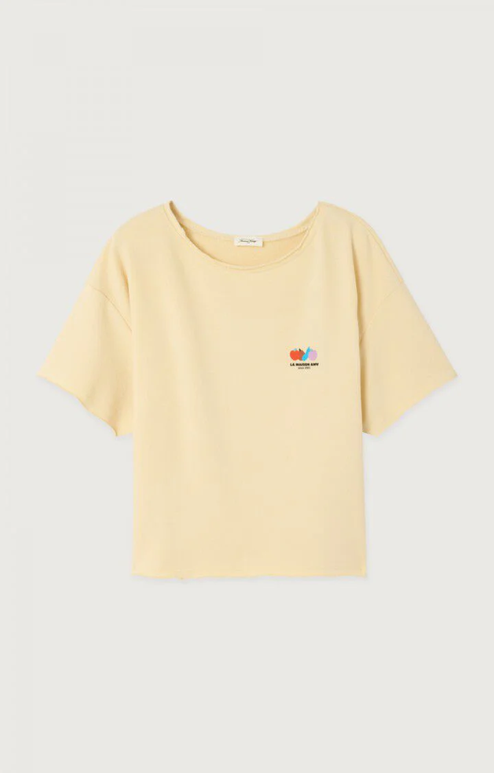 T-shirts korte mouw beige American Vintage