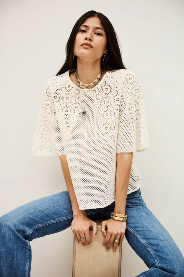 T-shirts korte mouw beige ba&sh