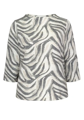 T-shirts lange mouw beige Bianca