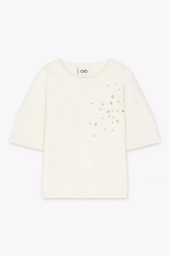T-shirts korte mouw beige CKS