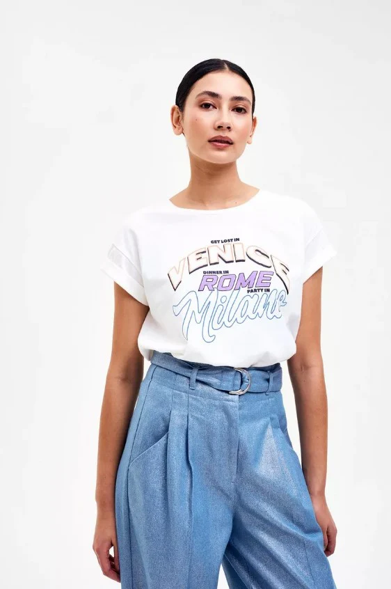 T-shirts korte mouw beige CKS
