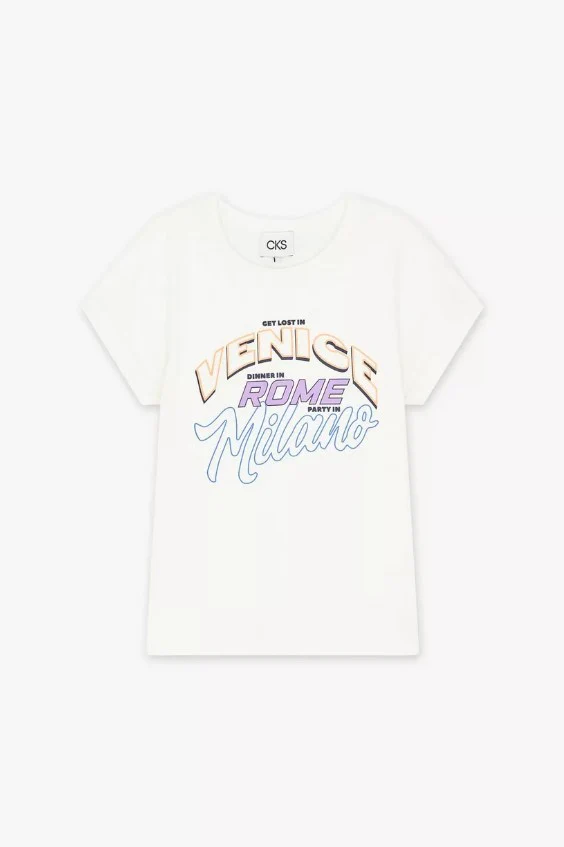 T-shirts korte mouw beige CKS - Image 4