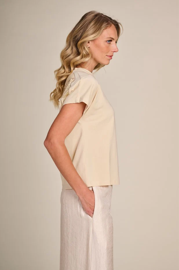 T-shirts korte mouw beige Due Amanti - Image 2