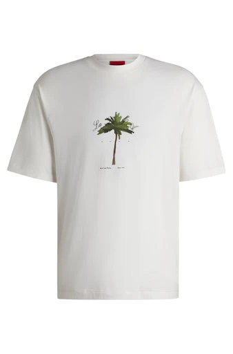 T-shirts korte mouw beige HUGO RED