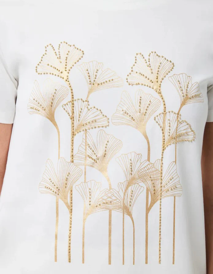 T-shirts korte mouw beige Léo & Ugo - Image 3
