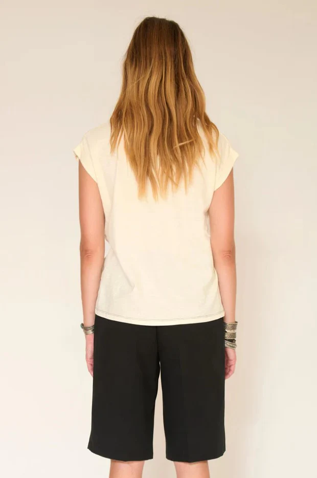 T-shirts korte mouw beige MKT studio - Image 2
