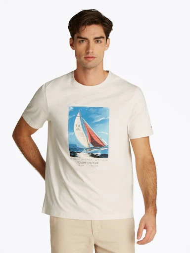 T-shirts korte mouw beige Tommy Hilfiger