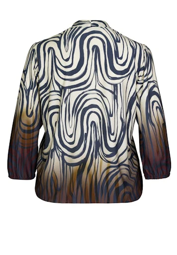 Blouses lange mouw blauw Bianca - Image 2