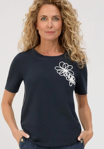 T-shirts korte mouw blauw Bianca