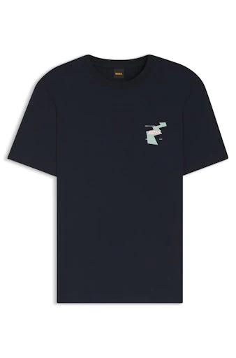 T-shirts korte mouw blauw Boss Men Orange
