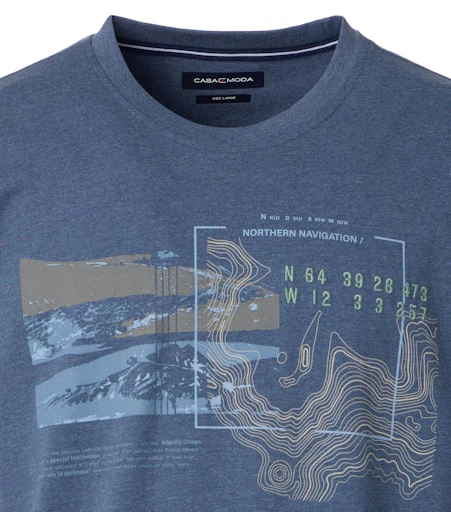 T-shirts korte mouw blauw Casa Moda - Image 3