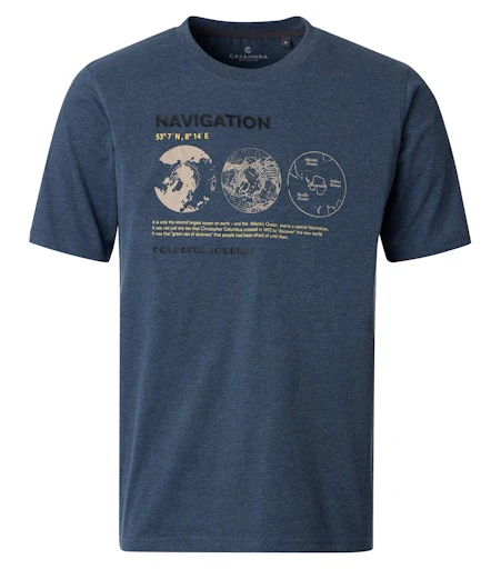 T-shirts korte mouw blauw Casa Moda