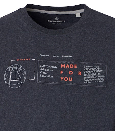 T-shirts korte mouw blauw Casa Moda - Image 3
