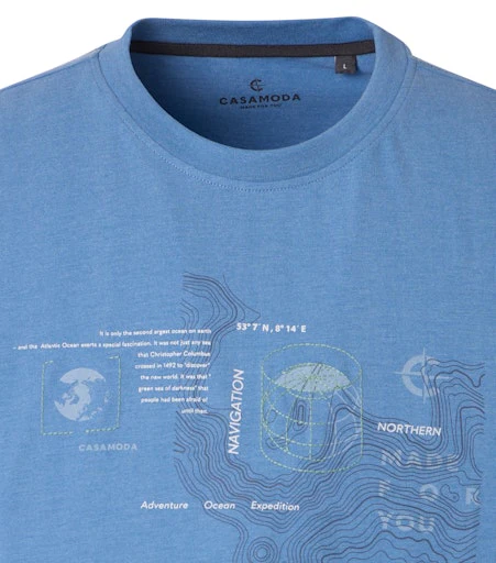 T-shirts korte mouw blauw Casa Moda - Image 3