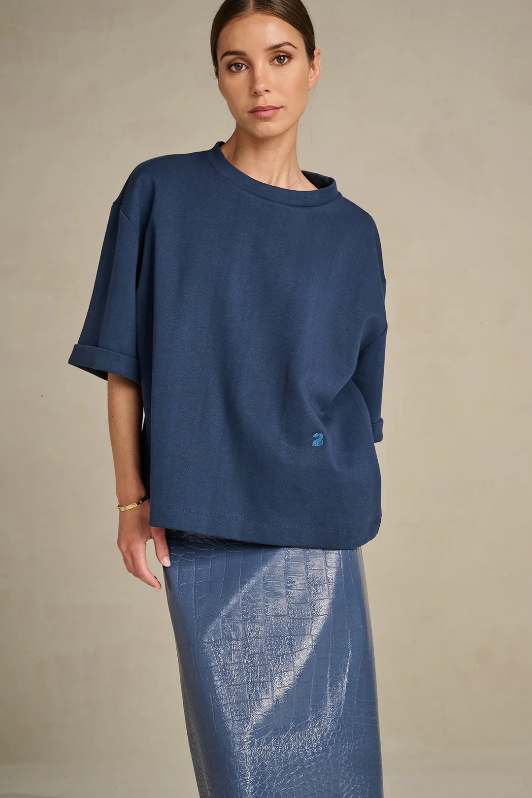 T-shirts korte mouw blauw March23