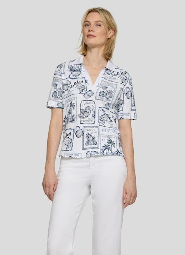 T-shirts korte mouw blauw Rabe - Image 2