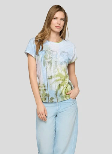 T-shirts korte mouw blauw Rabe - Image 2