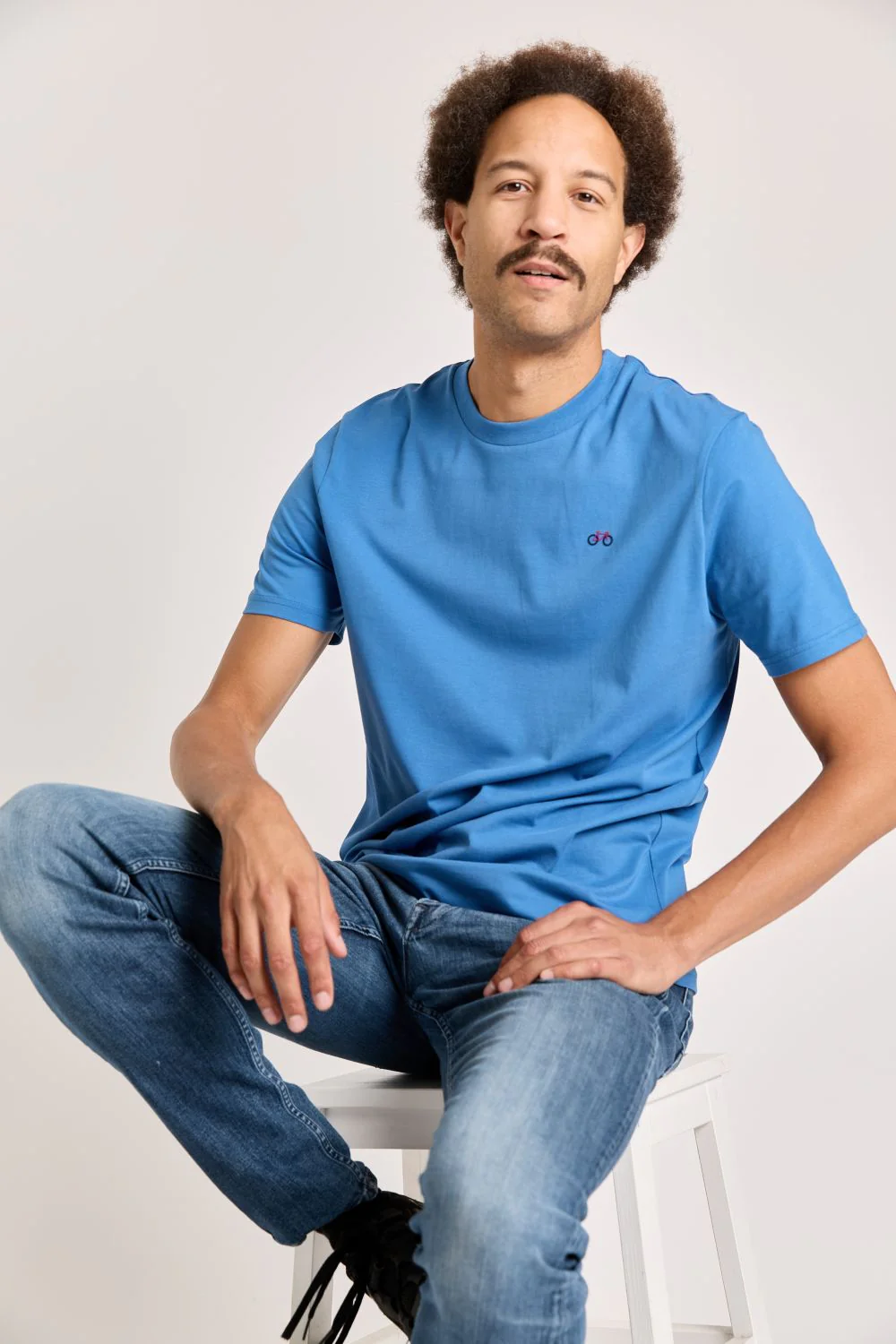 T-shirts korte mouw blauw STRØM - Image 3