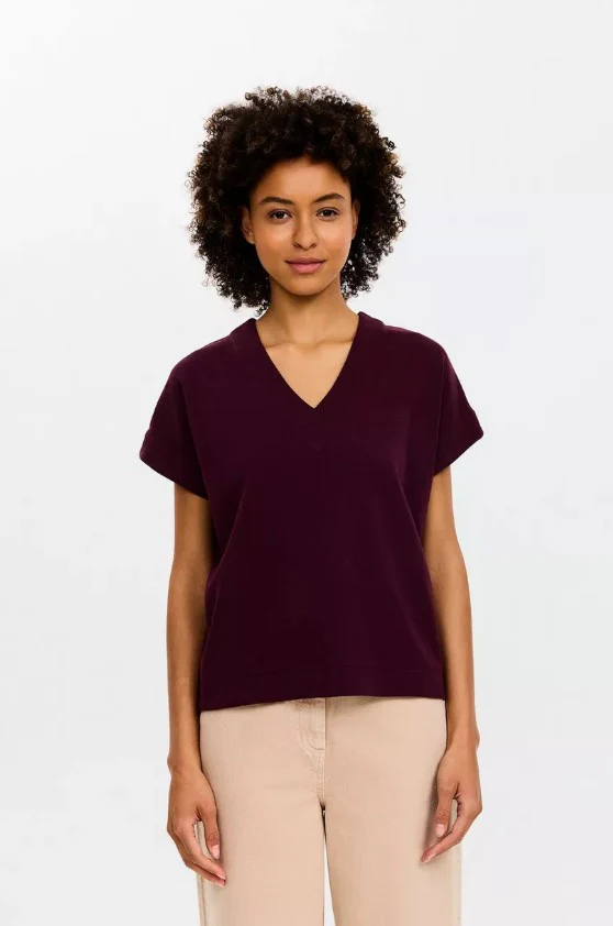 T-shirts korte mouw bordeaux CKS