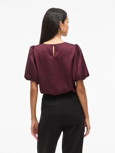 T-shirts korte mouw bordeaux VILA - Image 5