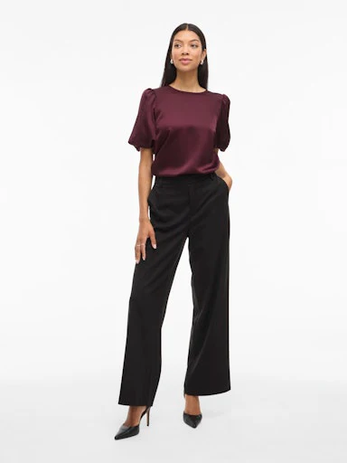 T-shirts korte mouw bordeaux VILA - Image 6