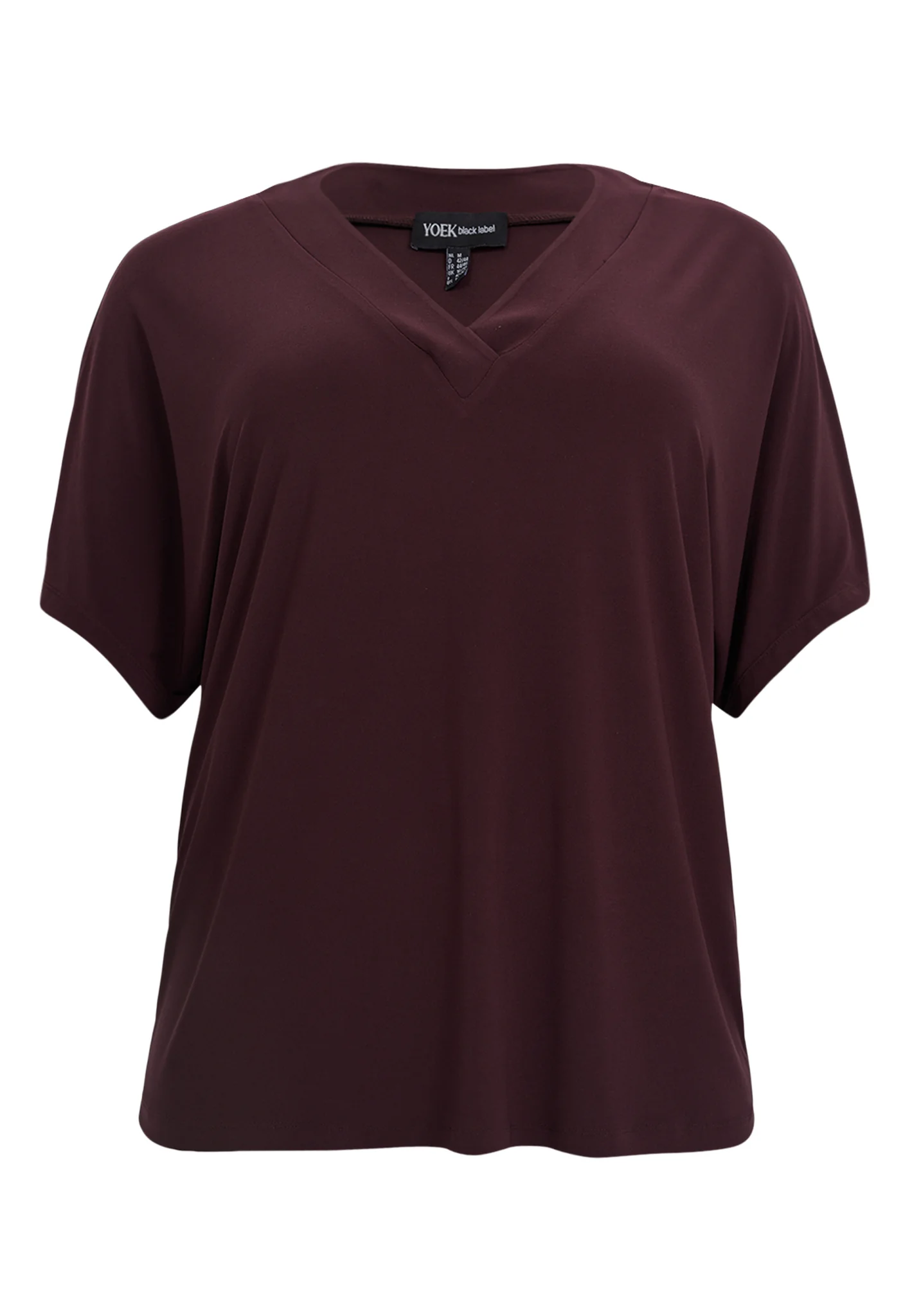 T-shirts korte mouw bordeaux Yoek - Image 2