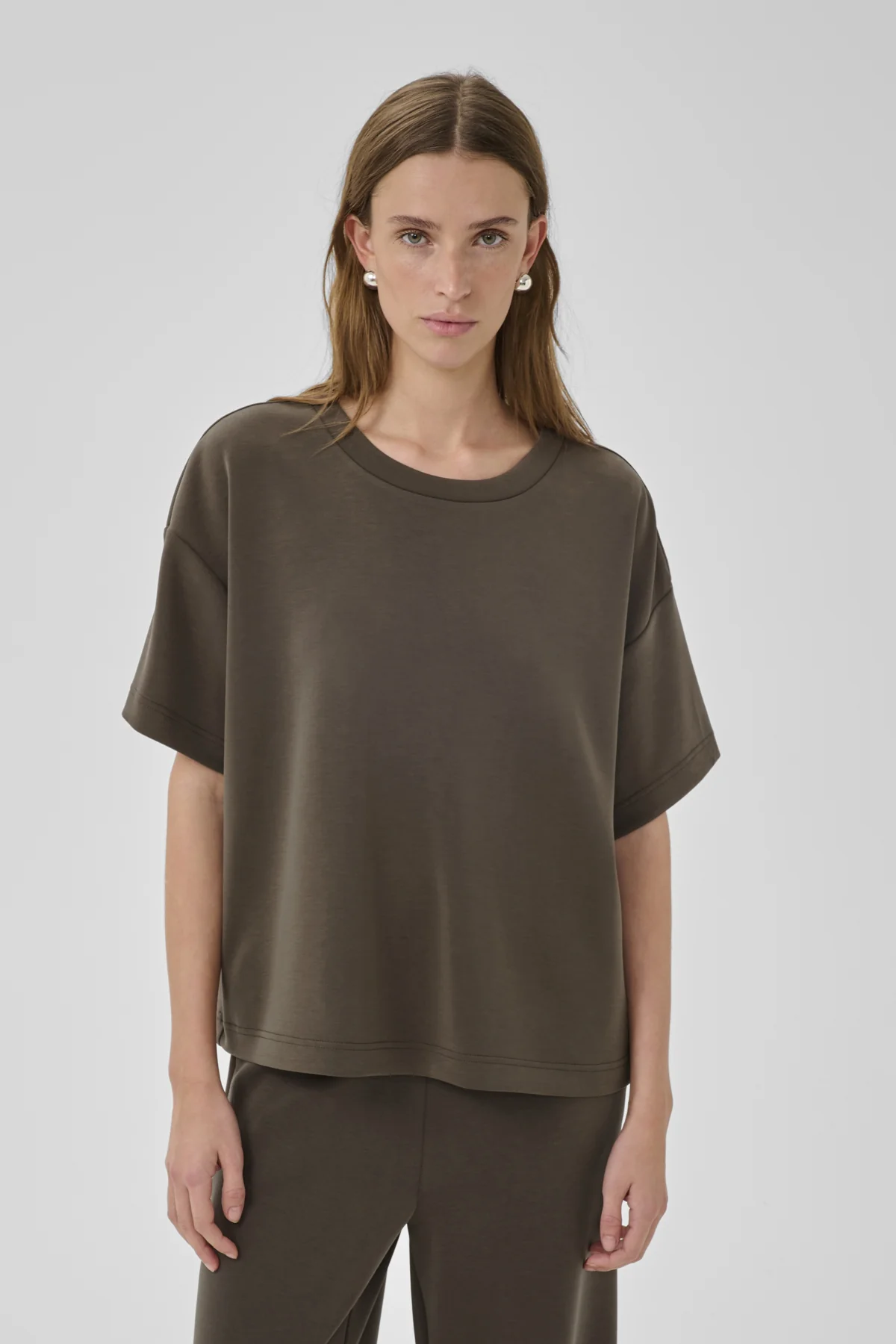 T-shirts korte mouw bruin My Essential Wardrobe