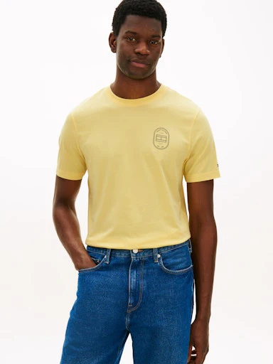 T-shirts korte mouw geel Tommy Hilfiger