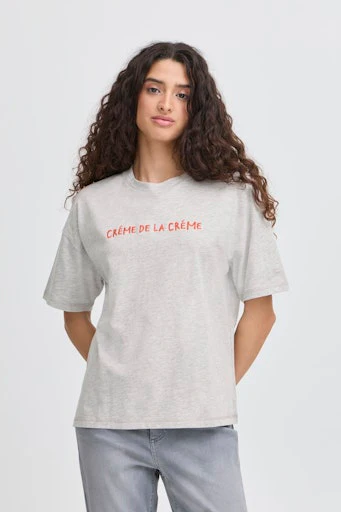 T-shirts korte mouw grijs ICHI - Image 6