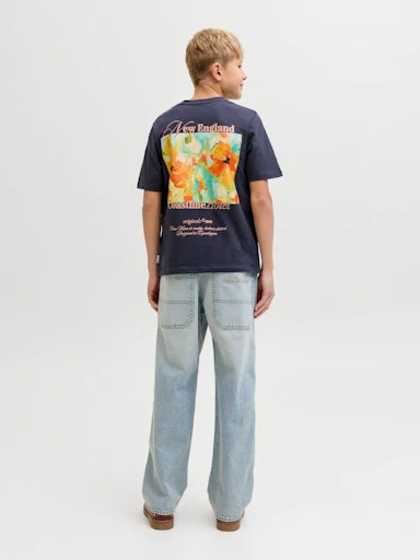 T-shirts korte mouw grijs JACK & JONES JUNIOR - Image 5