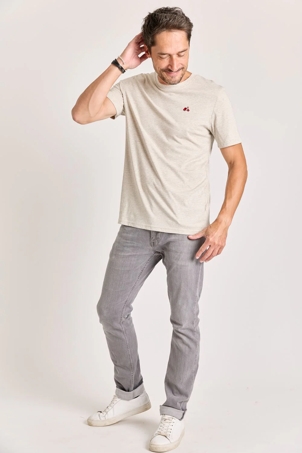 T-shirts korte mouw grijs STRØM - Image 3