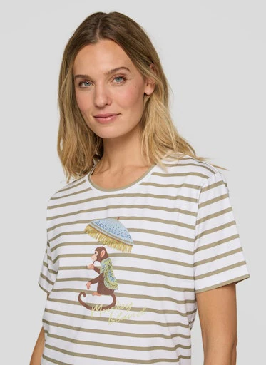 T-shirts korte mouw groen Rabe - Image 3