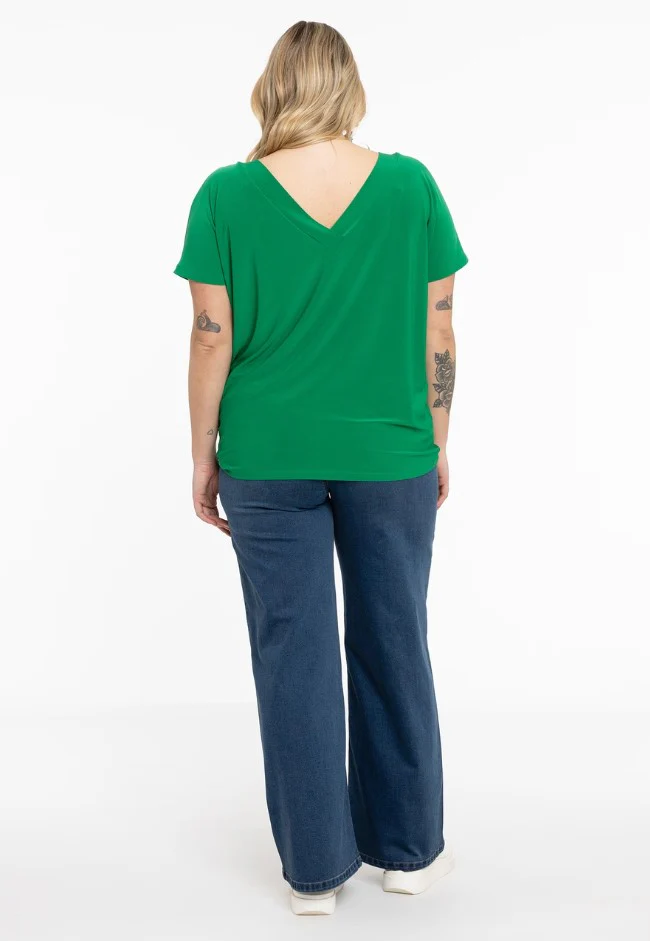 T-shirts korte mouw groen Yoek - Image 4