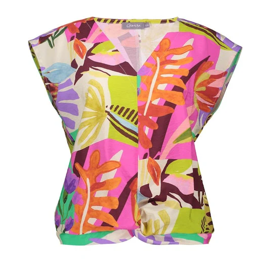 T-shirts korte mouw multicolor Geisha - Image 2
