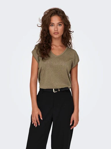 T-shirts korte mouw groen ONLY - Image 3