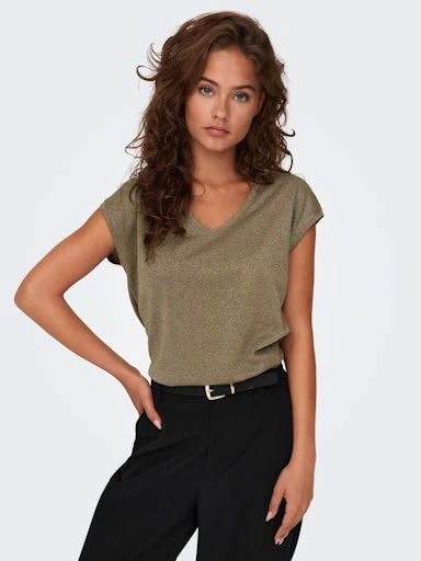 T-shirts korte mouw groen ONLY - Image 7