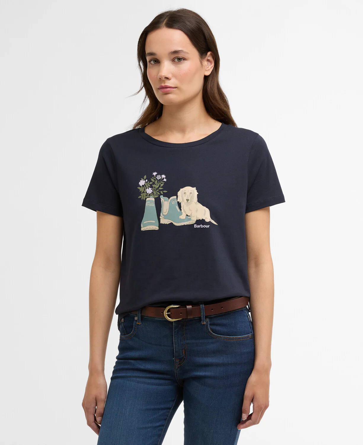 T-shirts korte mouw navy Barbour