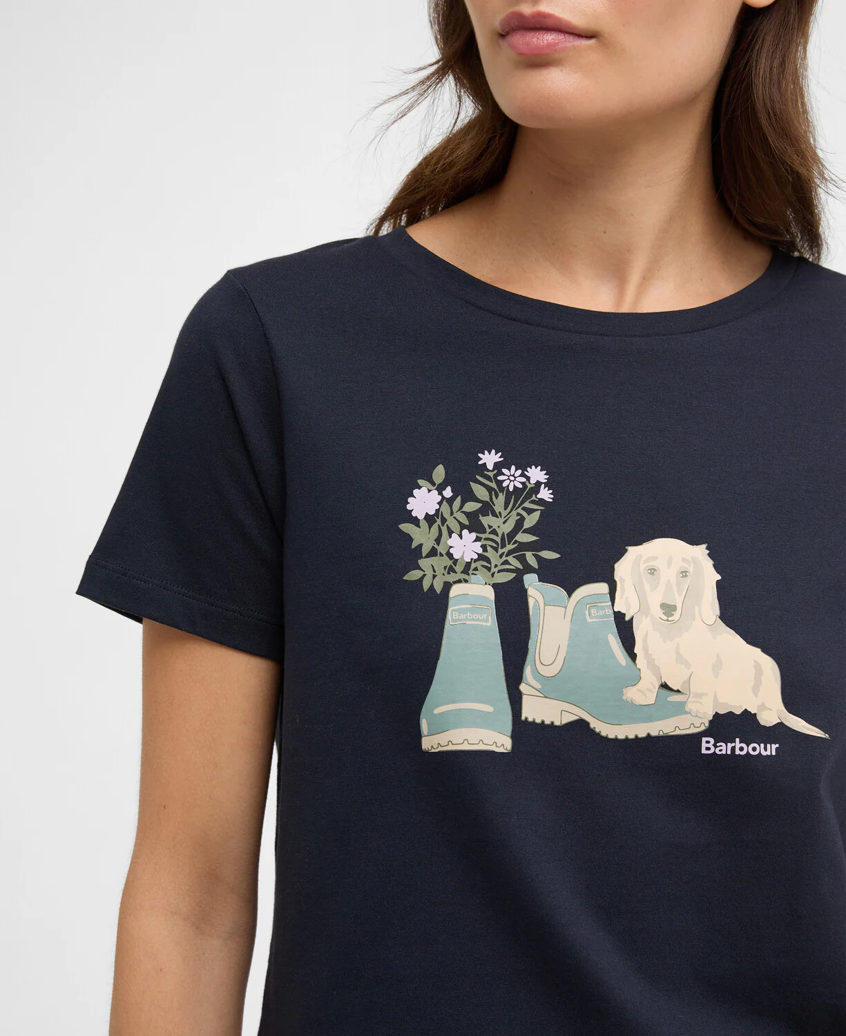 T-shirts korte mouw navy Barbour - Image 4